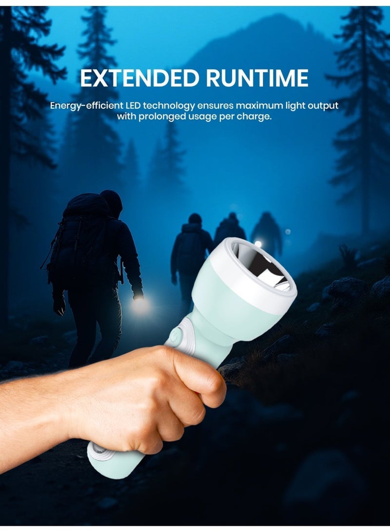 Ogera مصباح يدوي ببطارية ليثيوم LED - مصباح قابل لإعادة الشحن فائق السطوع مع بطارية ليثيوم تدوم طويلاً، مدمج وقوي، مصباح جيب مقاوم للماء للتخييم، المشي في الطبيعة والاستخدام الطارئ - Image 3